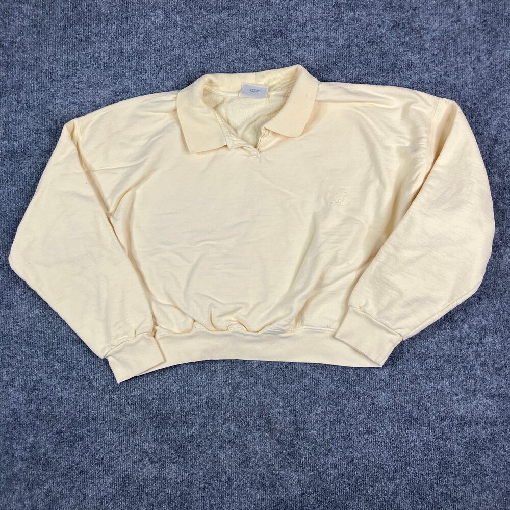 Northern Reflections Sweatshirt Womens L Yellow‎ Collared Polo Pullover Casual